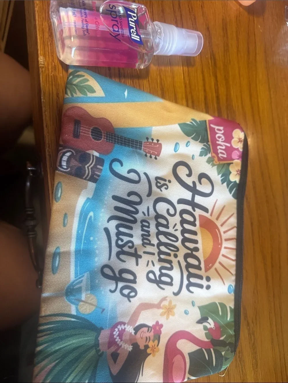 Hawaii Is Calling Colorful Zip Pouch